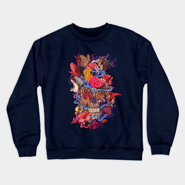 skull garden Crewneck Sweatshirt by makapa